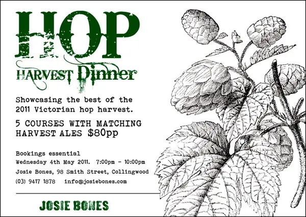 Josie Bones Hop Harvest Dinner