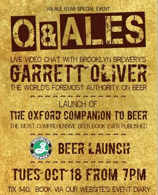 Poster for Q and Ales October 2011