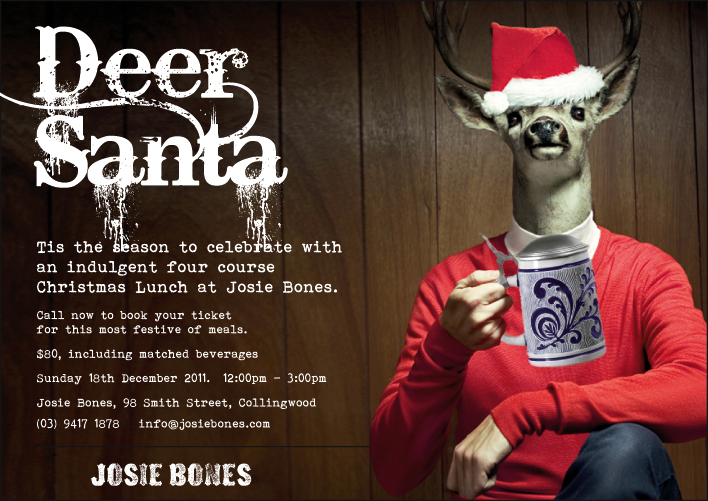 Deer Santa Christmas Lunch flyer