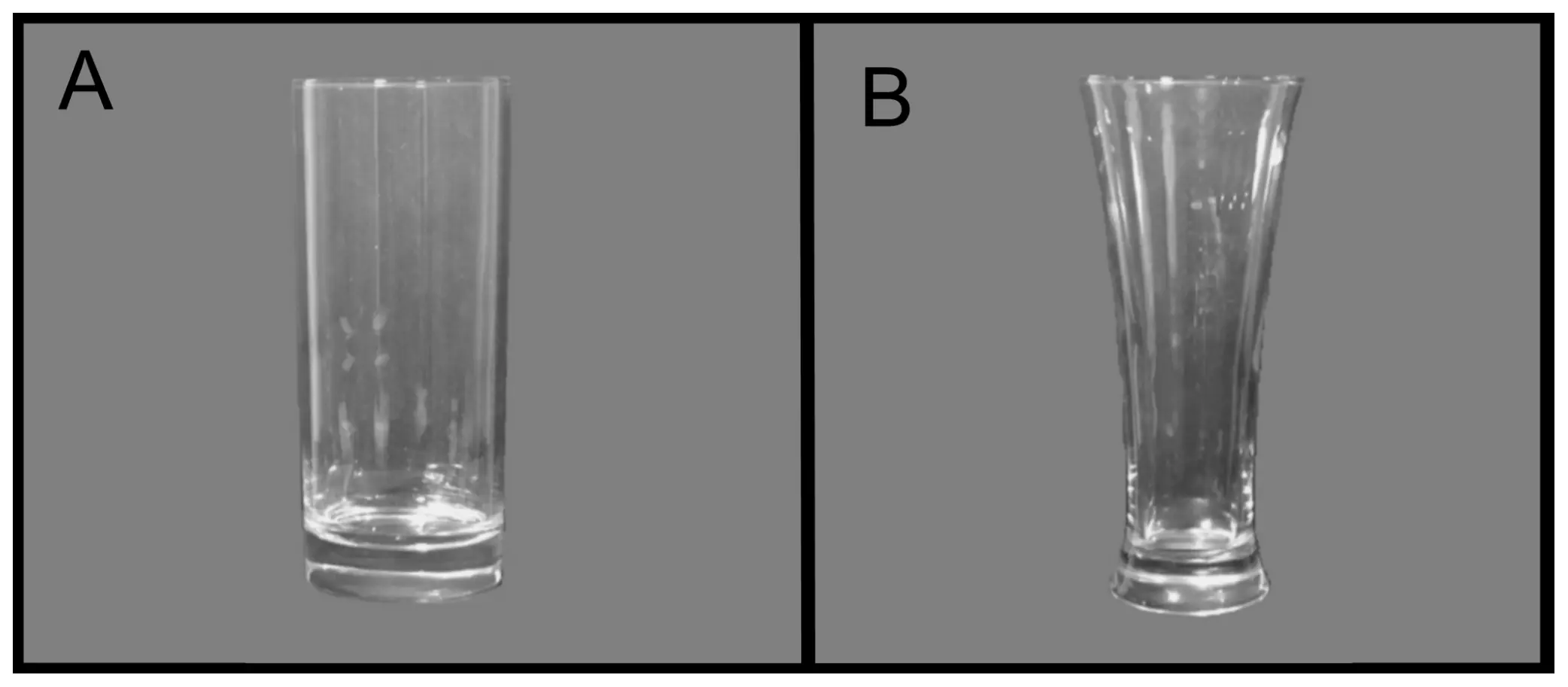 Attwood et al Glasses Image of the straight and curved glasses used in the study