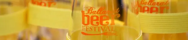 Banner image showing a Ballarat Beer Festival tasting glass