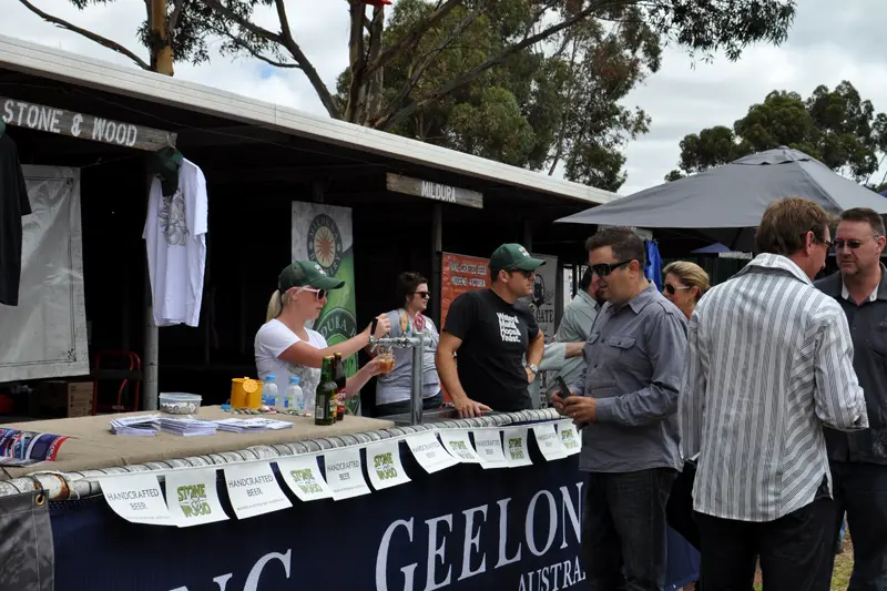 The Stone & Wood brewery stall at the festival