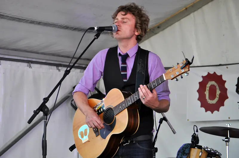 Bob Evan on stage at the beer festival