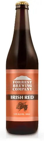 A bottle of Forrest Brewery Irish Red