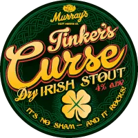Tap decal for Murray's Tinklers Curse dry irish stout