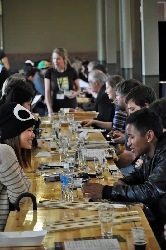 A table of drinkers at GABS