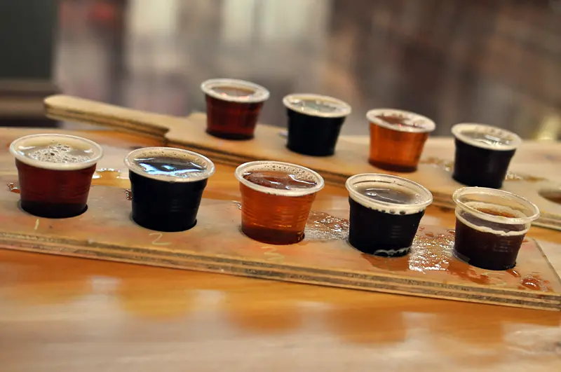 2 tasting paddles of beer at GABS 2012