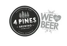 4 Pines logo, "We Love Beer"