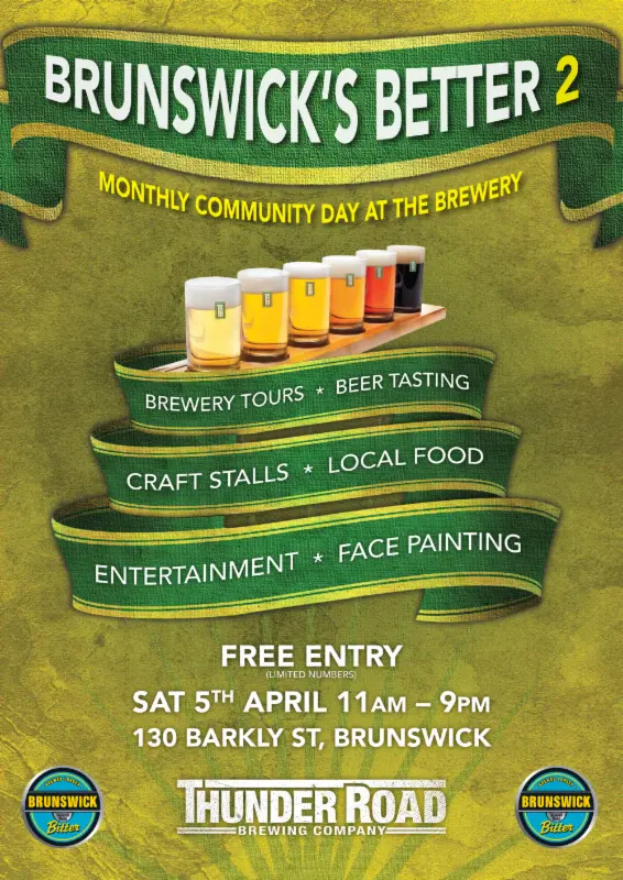 Event poster for Brunswick's Better Community Day 2
