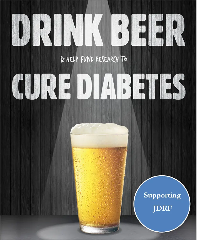 Event poster for Drink Beer Cure Diabetes at Brewski on Oct 25