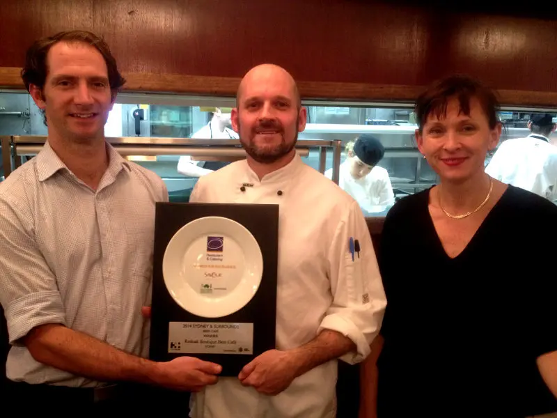 Eli Murphy (Restaurant Manager), Chris Beard (Head Chef), Janet Hollyoak (Co-founder)