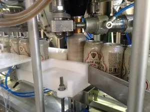 Six String Brewing's canning line in action.