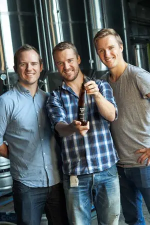 Brothers behind Vale Brewing (l-r) Pete Collin, Tim Collin and Michael Collin