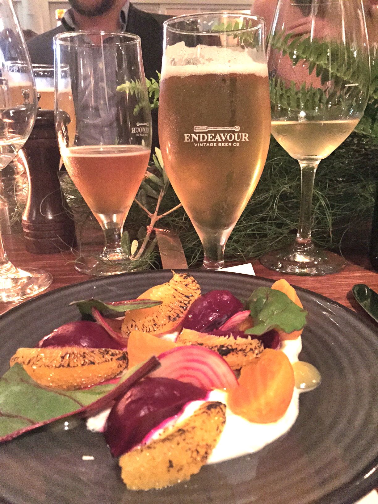 Endeavour beer dinner at Chiswick