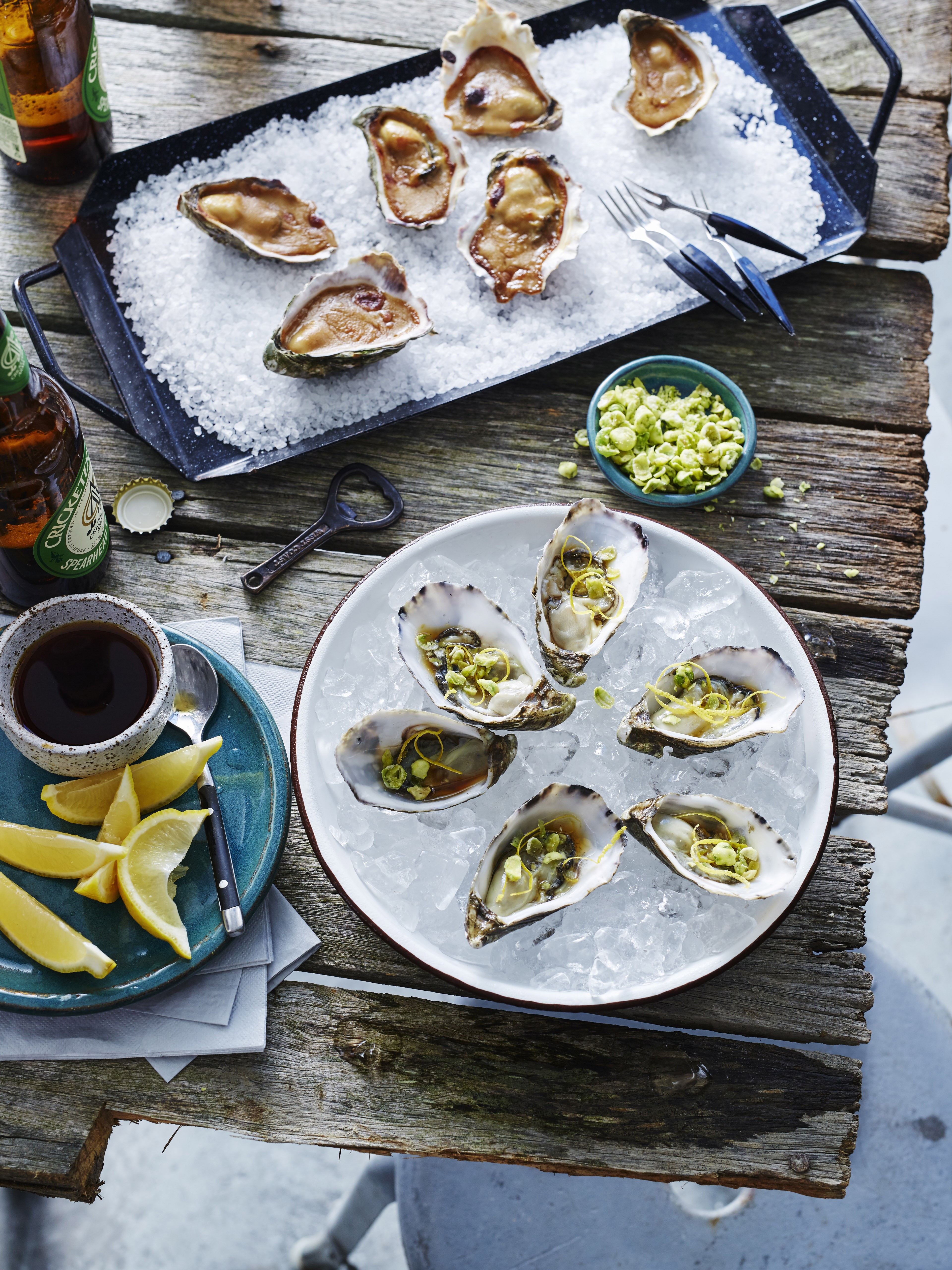 Oysters two ways: Image from Kitchen Mojo by Paul Mercurio, published by Murdoch Books