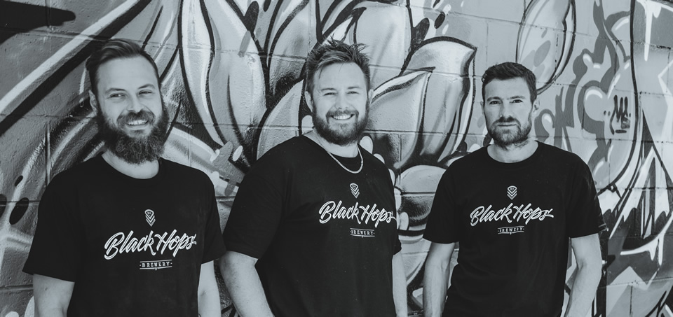 Black Hops Brewing: (l-r) Eddie Oldfield, Michael McGovern and Dan Norris 