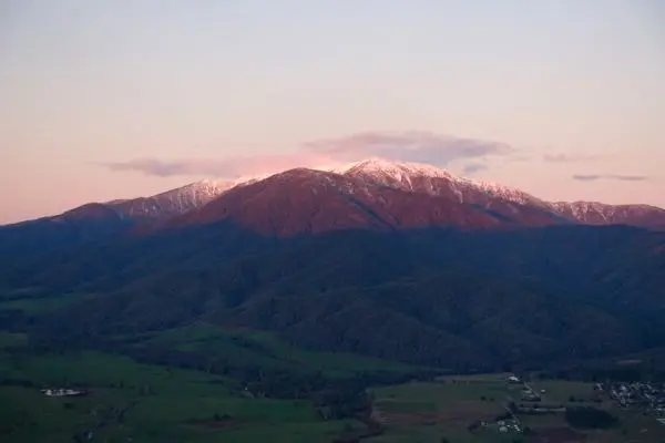 Mount Bogong, as viewed from Tawonga Gap, en route from Sweetwater to Bright