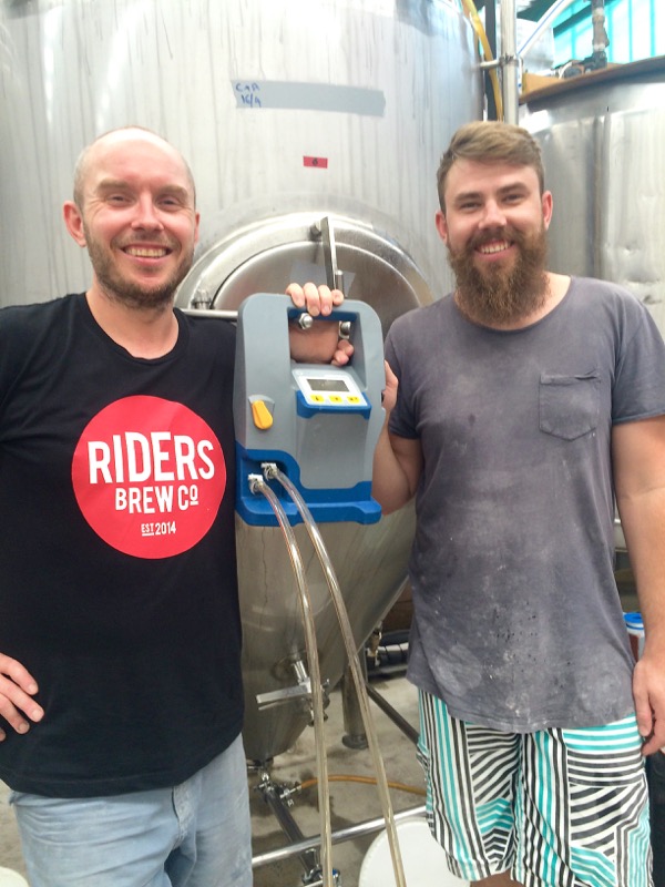 Shandy and Mark of Riders Brewing with Beverley