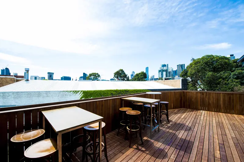 The verandah at Wayside Inn, Dixon's first venue