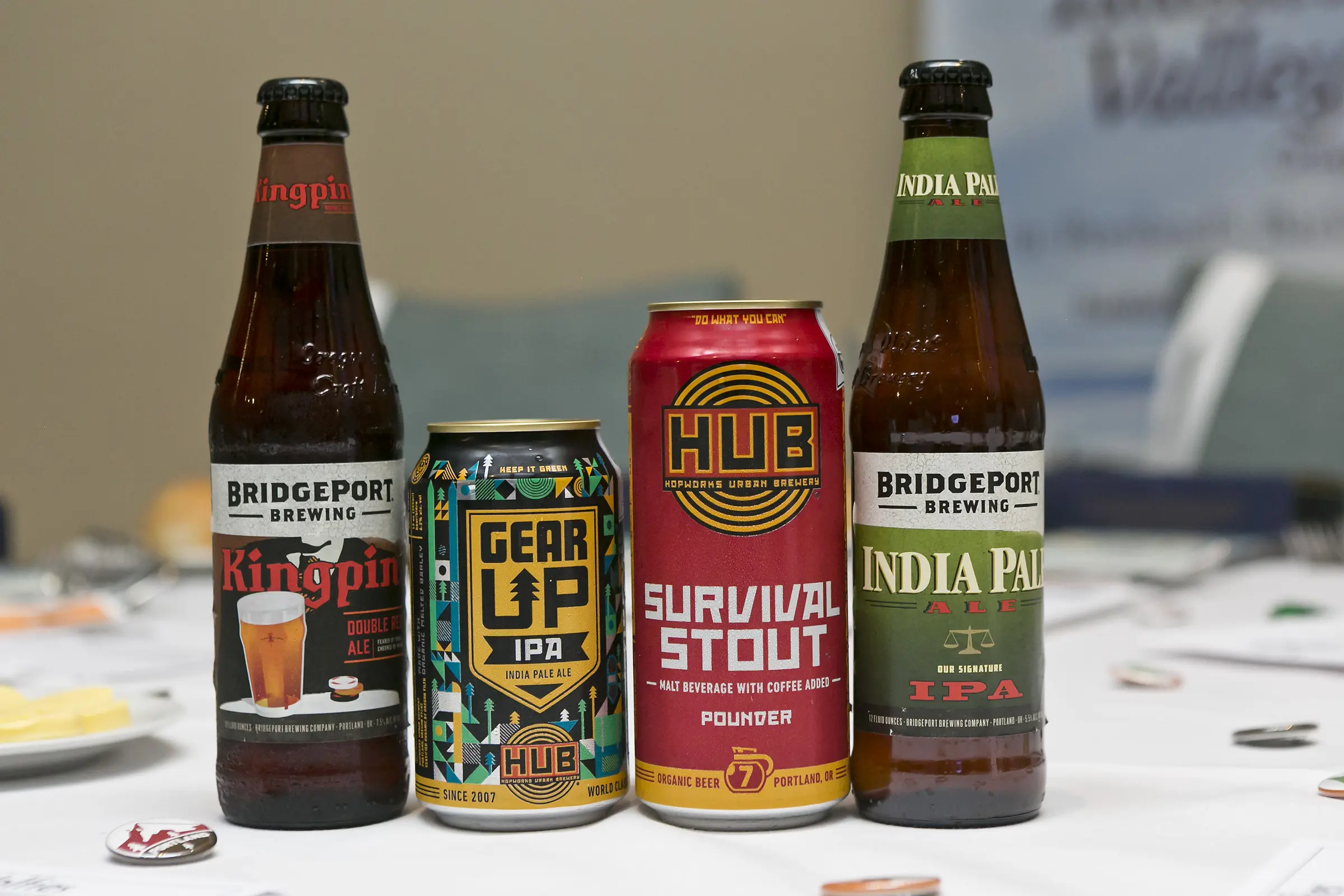 Portland beers on offer at the Travel Oregon and Travel Portland dinner in Sydney - Photo by Sarah Keayes/The Photo Pitch