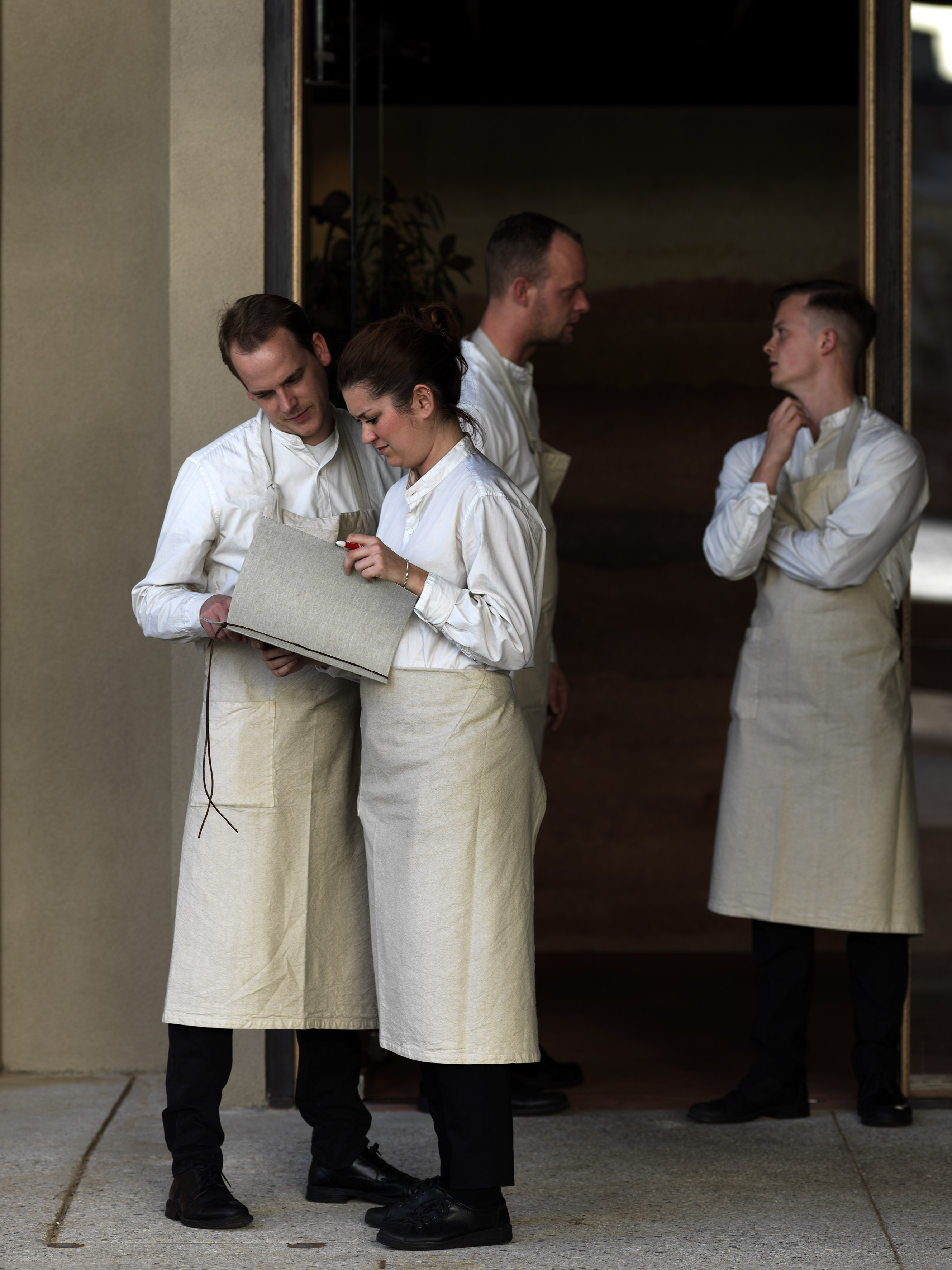 Waitstaff at the Sydney pop-up of Noma, which champions beer and wine