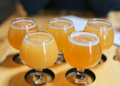 Photo of selection of Hazy IPAs