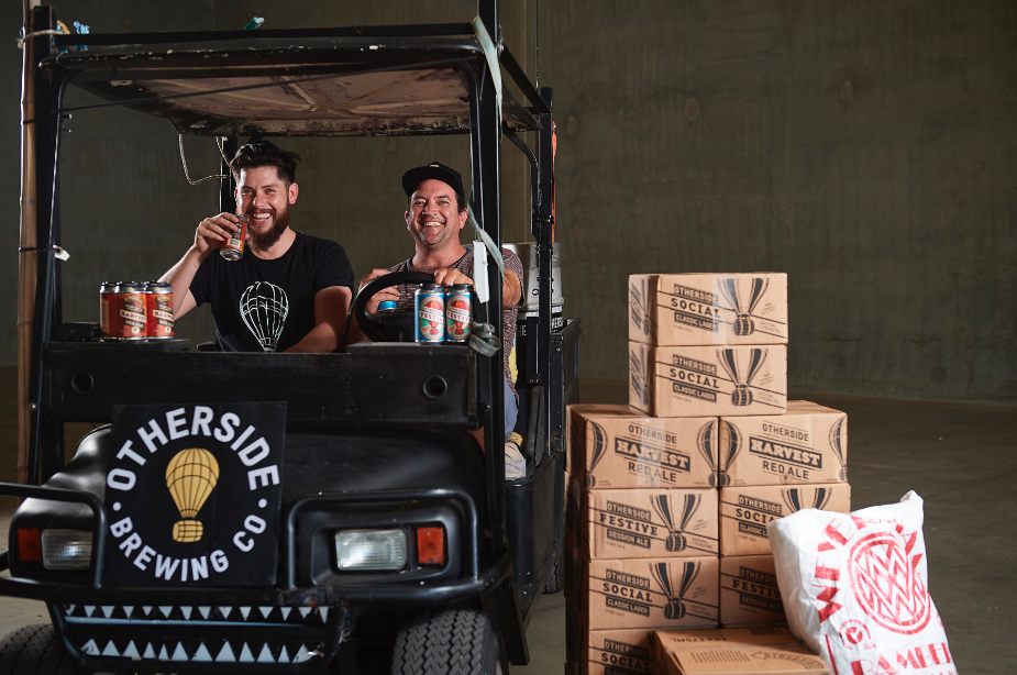 Otherside Brewing brewer Rhys Lopez and founder Dave Chitty