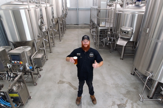 Matt Wilson with the new system from Spark Breweries & Distilleries