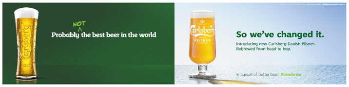 Carlsberg changes recipe and style