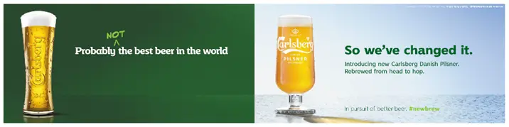 Carlsberg changes recipe and style