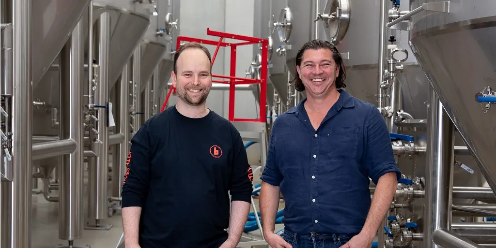 Paul Bowker and head brewer Jon Seltin from Brick Lane