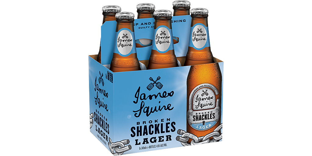 Broken Shackles lager six pack