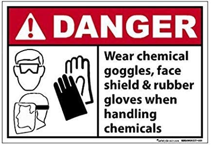 Handling chemicals warning sign