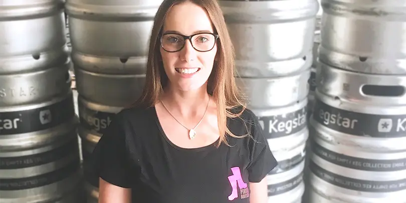 Karen Tierney PR Kegstar Pink Boots