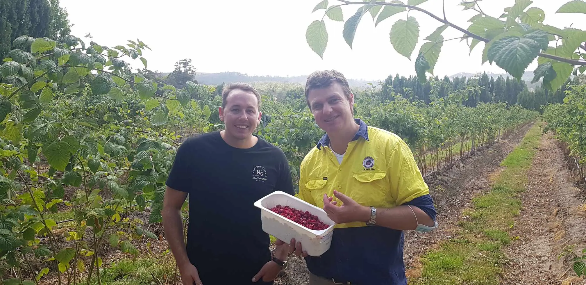 Jesse Cartwright (Asahi) and Richard Clark (Westerway Farms)