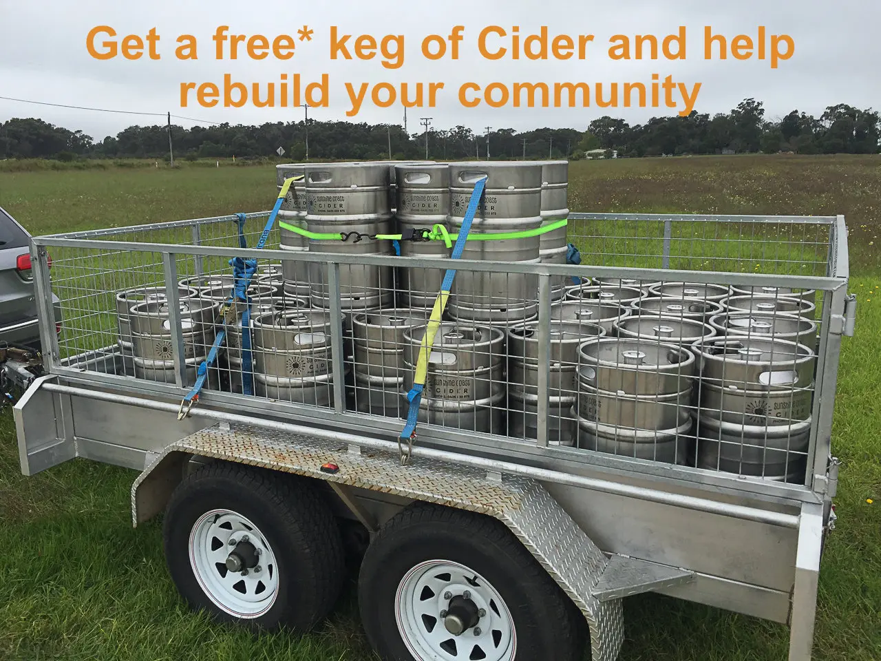 Sunshine Coast Cider Karmakeg on trailer
