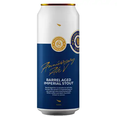 A can of Slipstream's Barrel Aged Imperial Stout