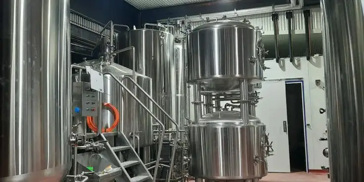Grainfed Brewing's brewhouse after it was installed