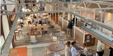 Yellow Matter Brewing venue with people