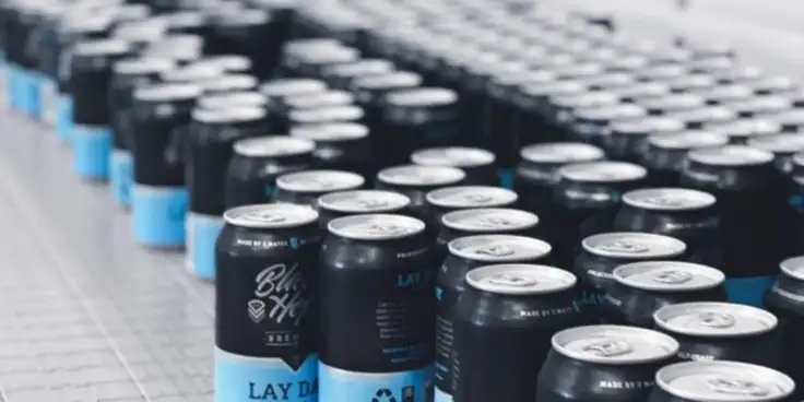 Cans of Black Hops beer