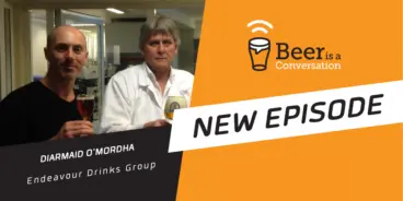 Beer is a Conversation banner with a photo of Diarmaid O’Mordha from Endeavour Drinks Group