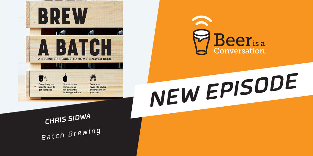 Beer is a Conversation banner with a photo of Chris Sidwa book titled 