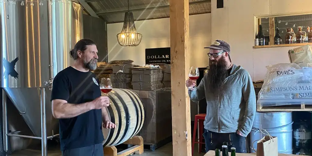 Two men from Dollar Bill Brewing