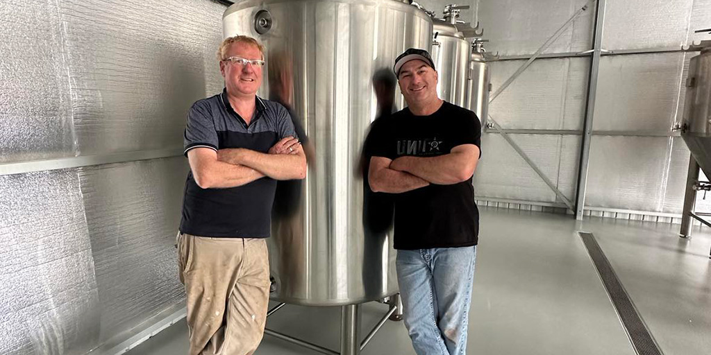 Two men from Little Blessings Brewing in SA