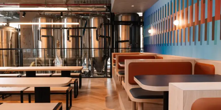 Bridge Road Brunswick brewing equipment and seating