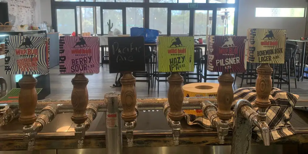 Wild Bull Brewery beer taps after renovation