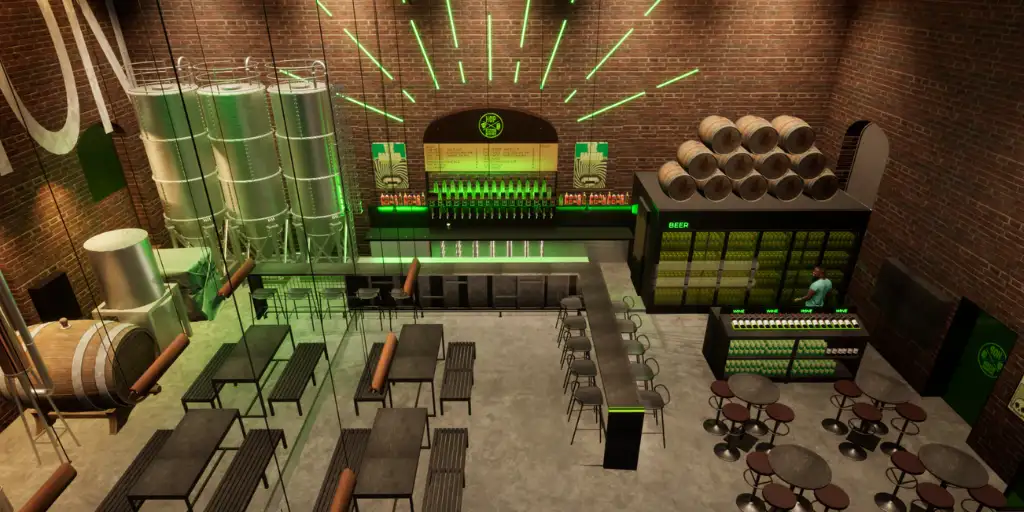 Artist's visualisation of Hop Nation's revamped venue