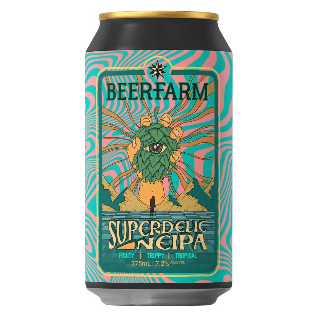 Can of Superdelic NEIPA by Beerfarm