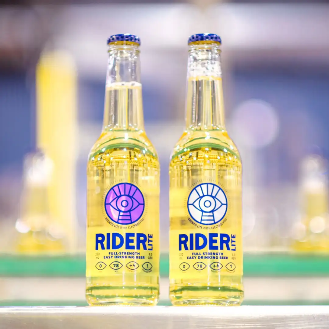 Two glass bottles of