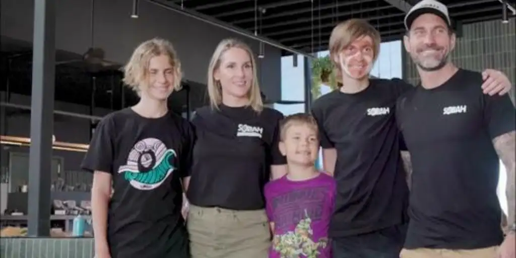 Sobah's founders with their kids